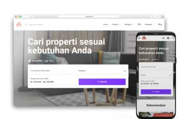 Screenshot of the myproperty website and mobile app.