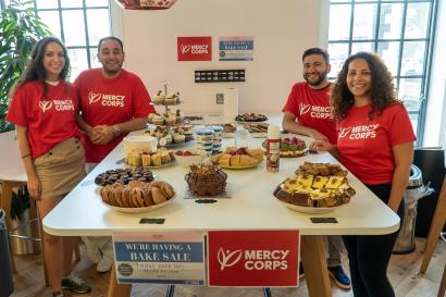 Kaplan bake sale fundraisier mercy corps