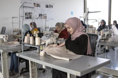 Teenah, is a women-owned textile company that employs syrian refugees and jordanian women in irbid.