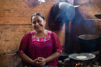 A member of the women’s savings and loans group supported by mercy corps and twinings.