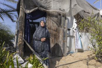 Flexible cash assistance provides dignity for recipients, like the palestinian woman pictured, who uses the funds for her individual needs. 