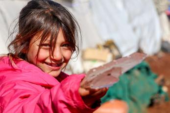Children whose families have been displaced from their homes in southern idlib play in a camp in northwest syria.