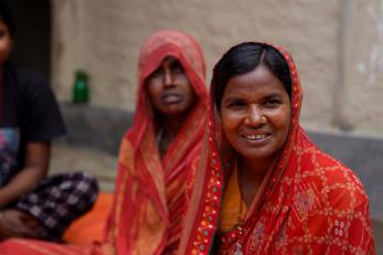 Nepalese women in a community meeting.
