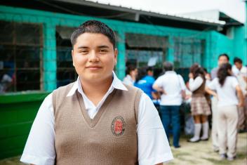 “[We need] to be the example of of tomorrow in our Guatemala,” says Cristofer, 16, “to be someone in life and to get ahead.” He is running for president opposite the other Cristofer.