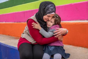 Summayya is a 6-year-old Jordanian student with Down Syndrome. Through our inclusive education program, she was able to enrol in school and receive daily support. PHOTO: Ezra Millstein/Mercy Corps
