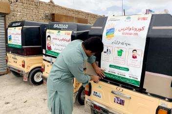 Never underestimate the power of information. In Pakistan, our teams are posting public awareness messages on COVID-19 on rickshaw vehicles.