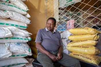 Peter Ndulu says the backbone of the Kenyan economy is agriculture. He owns an agrovet shop, where he stocks seeds, medicine, and supplies. AgriFin carried out farmer-centered research to prioritize their needs and worked with DigiFarm to support access to high-quality supplies like those in Peter’s store. He has opened a second shop due to increased demand.