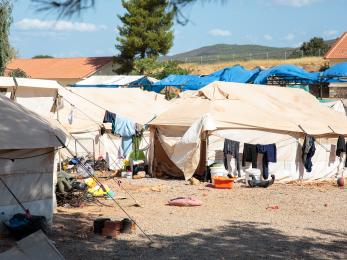 A refugee camp in greece