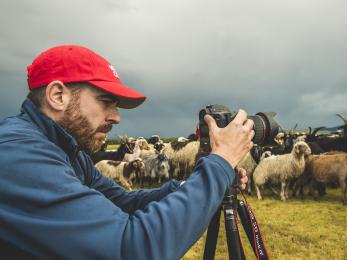 Ezra millstein, senior content producer, captures mercy corps’ impact on people and communities with his camera. here, he photographs herders in altan-ovoo, mongolia, working with us to keep their cattle, sheep and other animals free of insects and disease. photo: sean sheridan for mercy corps